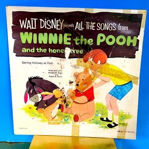 WALT DISNEY VTG 1965 WINNIE THE POOH AND THE HOHEY TREE VINYL RECORD ALBUM 12”